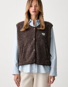 American Vintage елек дамски от полар кафяв HOK16B