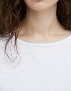 American Vintage Памучна блуза с дълги ръкави T-SHIRT ML COL BATEAU в бяло SON31G