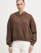 American Vintage суичър с качулка женски памучен кафяв PLI03D
