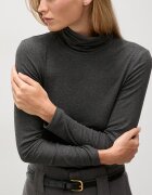 Answear.LAB блуза с дълги ръкави дамска от памук с еластан сива