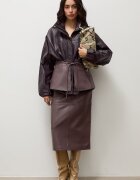 Answear.LAB чанта crossbody дамска от кожа бежова