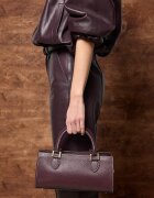 Answear.LAB чанта crossbody дамска от кожа бордо