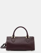 Answear.LAB чанта crossbody дамска от кожа бордо