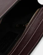Answear.LAB чанта crossbody дамска от кожа бордо