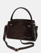 Answear.LAB чанта crossbody дамска от кожа кафява