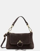 Answear.LAB чанта crossbody дамска от велур кафява