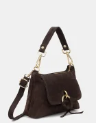 Answear.LAB чанта crossbody дамска от велур кафява