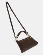 Answear.LAB чанта crossbody дамска от велур кафява