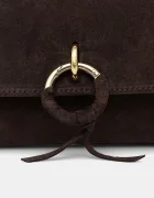 Answear.LAB чанта crossbody дамска от велур кафява