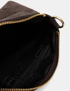 Answear.LAB чанта crossbody дамска от велур кафява