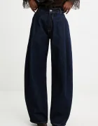 Answear.LAB дънки wide leg дамски тъмносини