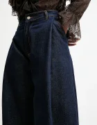 Answear.LAB дънки wide leg дамски тъмносини
