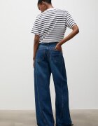 Answear.LAB дънки wide leg дамски тъмносини