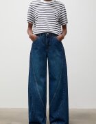 Answear.LAB дънки wide leg дамски тъмносини