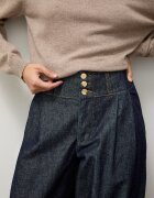 Answear.LAB дънки wide leg дамски тъмносини