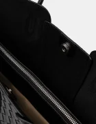 Answear.LAB Кожена чанта в черно