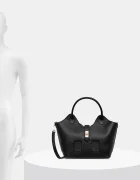 Answear.LAB Кожена чанта в черно