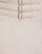 Answear.LAB Пола в бежово къса с кройка тип молив