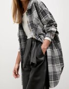 Answear.LAB риза дамска с памук сива на каре