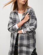 Answear.LAB риза дамска с памук сива на каре