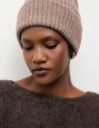 Answear.LAB шапка beanie дамска с вълна кафява