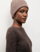 Answear.LAB шапка beanie дамска с вълна кафява