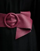 Answear.LAB широк дамски колан от кожа бордо