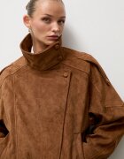 Answear.LAB яке дамско от имитация на велур кафяво