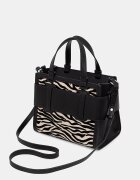 Armani Exchange чанта tote дамска от имитация на кожа черна XW000392 AF26445