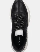 Armani Exchange Кожени маратонки в черно XW001617 AF17443 MC005