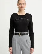 Armani Exchange Памучна блуза с дълги ръкави