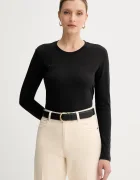 Armani Exchange Памучна блуза с дълги ръкави