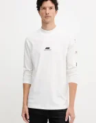 Armani Exchange Памучна блуза с дълги ръкави