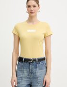 Armani Exchange Памучна тениска дамска в жълто XW002327 AF10358