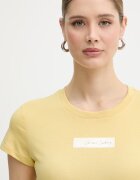 Armani Exchange Памучна тениска дамска в жълто XW002327 AF10358
