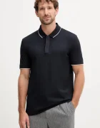 Armani Exchange Памучна тениска с яка