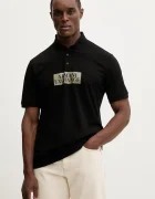 Armani Exchange Памучна тениска с яка