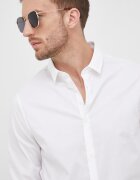 Armani Exchange Риза мъжка в бяло с кройка по тялото класическа яка 8NZC31 ZN28Z NOS