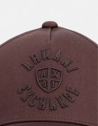 Armani Exchange шапка с козирка дамска от памук кафява XW003042 AF15502