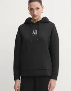 Armani Exchange Суичър в черно с качулка с апликация XW000823 AF10818