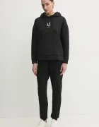 Armani Exchange Суичър в черно с качулка с апликация XW000823 AF10818