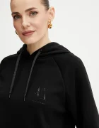 Armani Exchange Суичър в черно с качулка с изчистен дизайн XW000827 AF13397