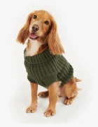 Barbour Кучешки пуловер Saltburn Dog Jumper в зелено
