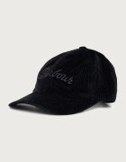 Barbour шапка с козирка дамска от памук тъмносиня LHA0653