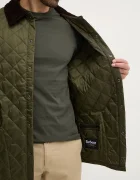 Barbour Яке le Quilt в зелено преходен модел MQU0001