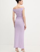 Bardot рокля с голи рамене виолетова 59512DB