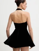 Bardot Рокля в черно къса разкроена 60215DB
