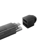 bazic Кабел за зареждане 4в1 (USB-A USB-C USB-C i Lightning) 1 m в черно CBL-GC4N1-BLK100