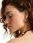 berries обици дамски от позлатено сребро DOUBLE LOOPS Earrings K0004G