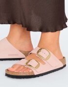Birkenstock Чехли от набук Arizona Big Buckle в розово 1026559